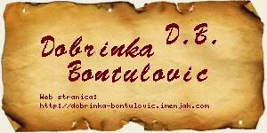 Dobrinka Bontulović vizit kartica